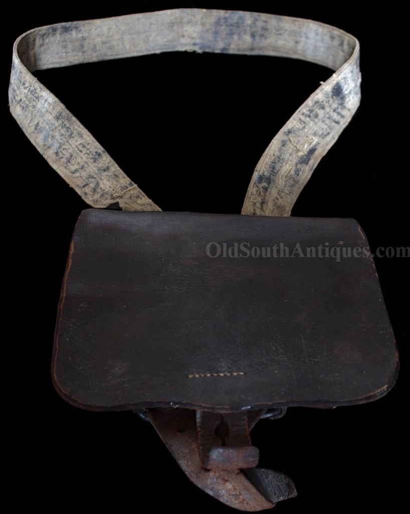 CS Cartridge Box with Rare Painted Canvas Sling