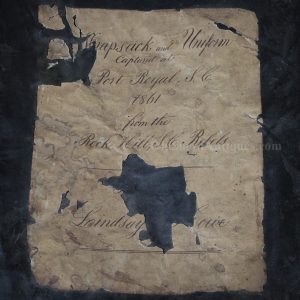 Identified Confederate Knapsack