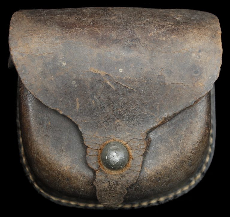 Russet Confederate Cap Box with Lead Finial